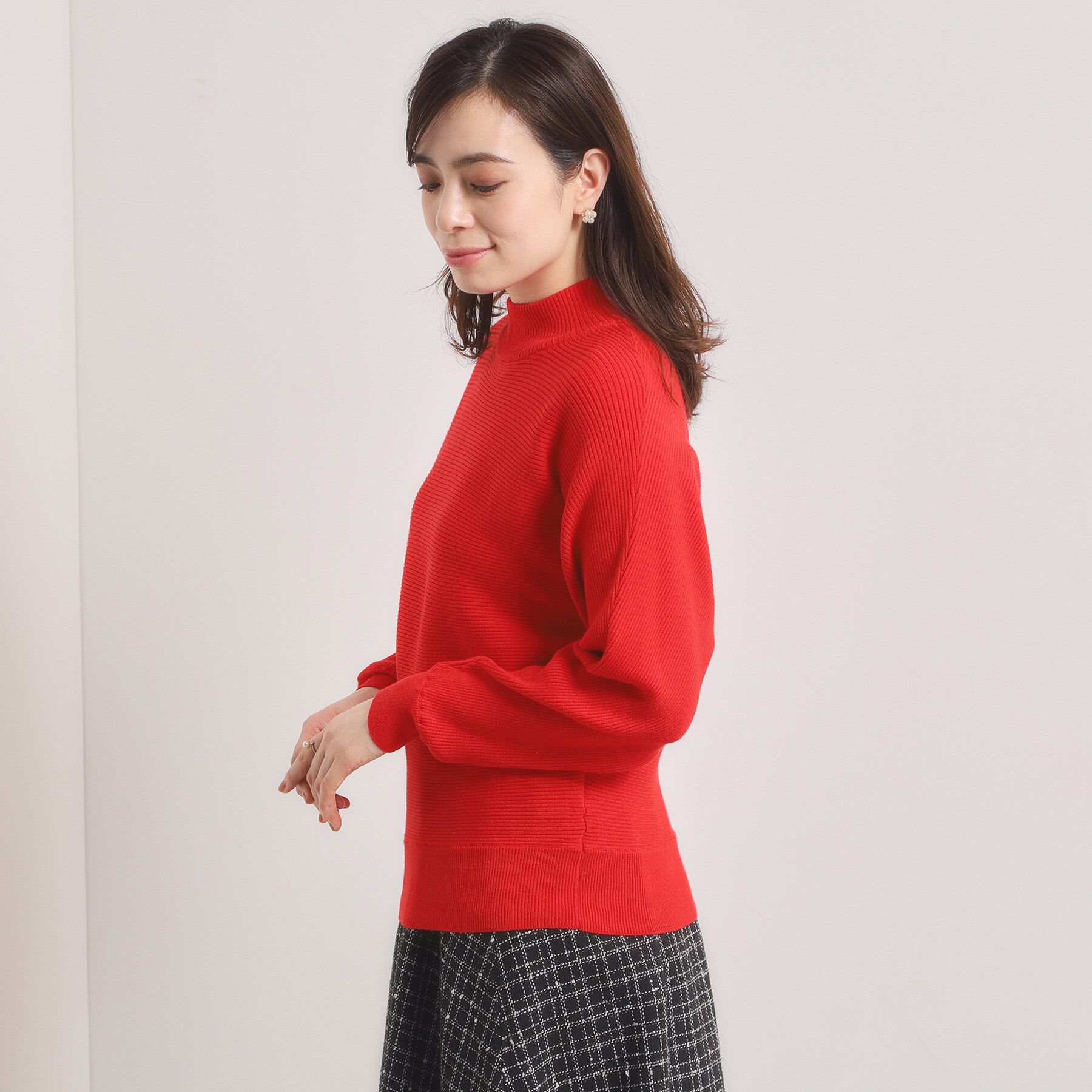 ITS&rsquo;DEMO「【手洗い可】リブドルマンハイネックニット」|ニット・セーター|