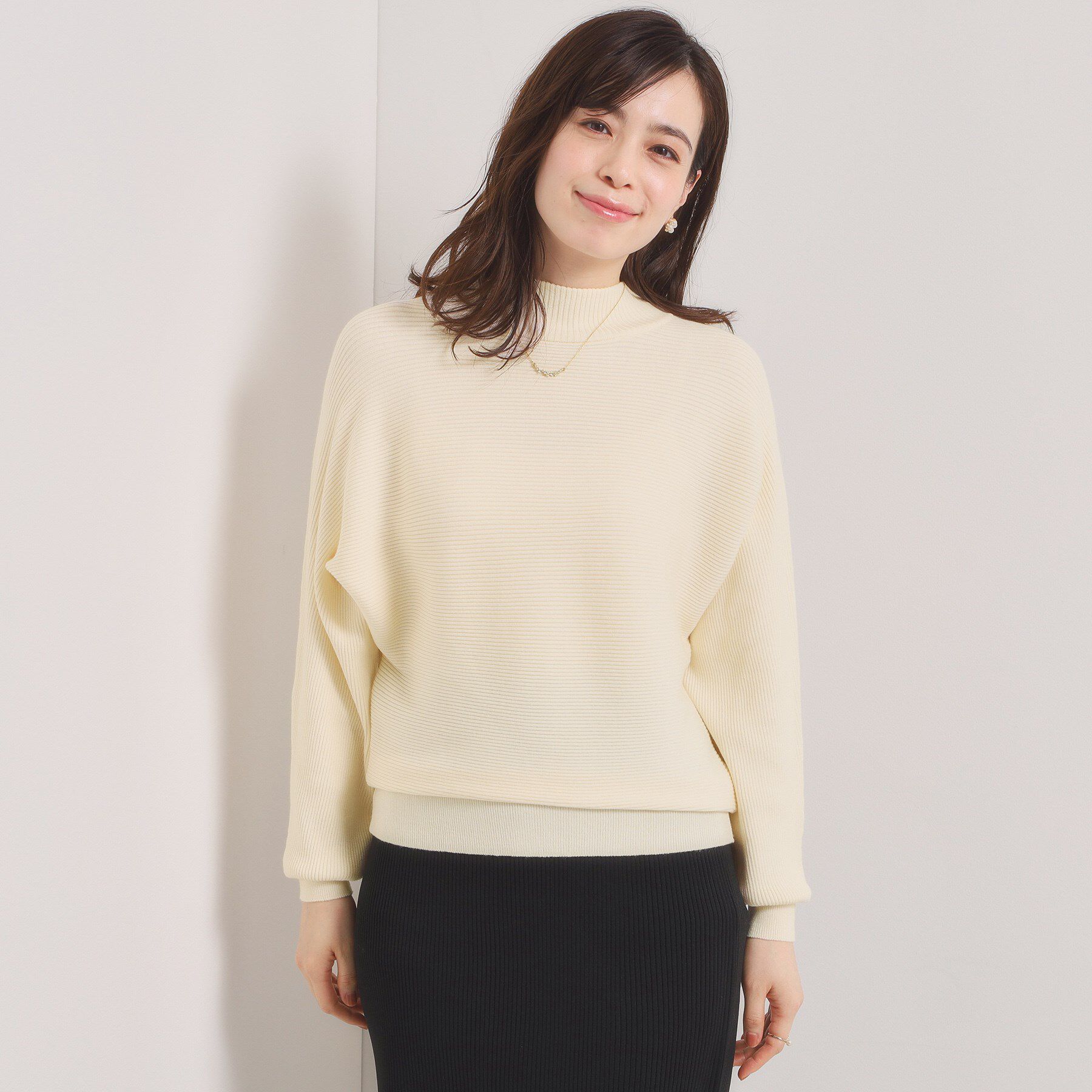 ITS&rsquo;DEMO「【手洗い可】リブドルマンハイネックニット」|ニット・セーター|