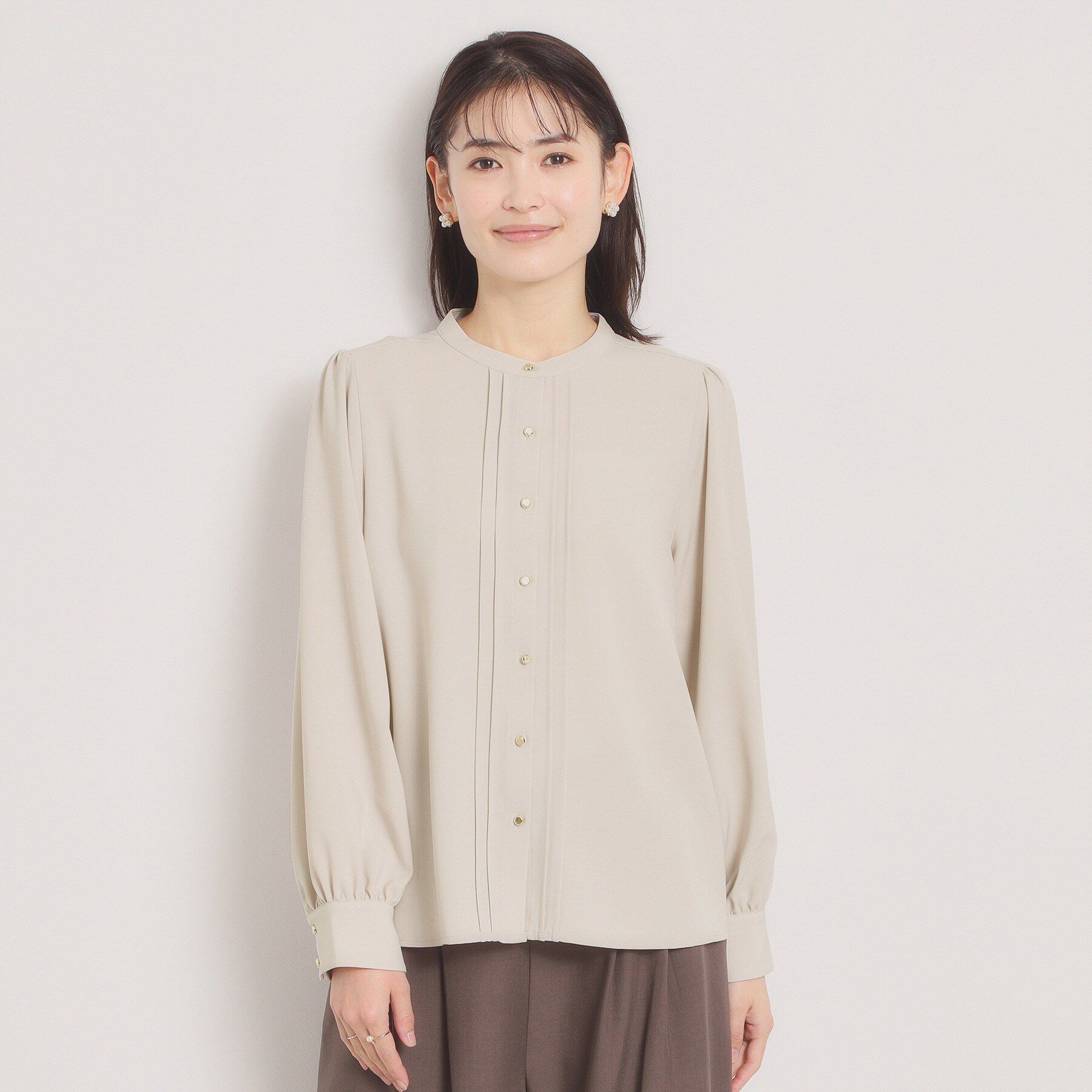 ITS&rsquo;DEMO「【手洗い可】フロントピンタックブラウス」|シャツ・ブラウス|