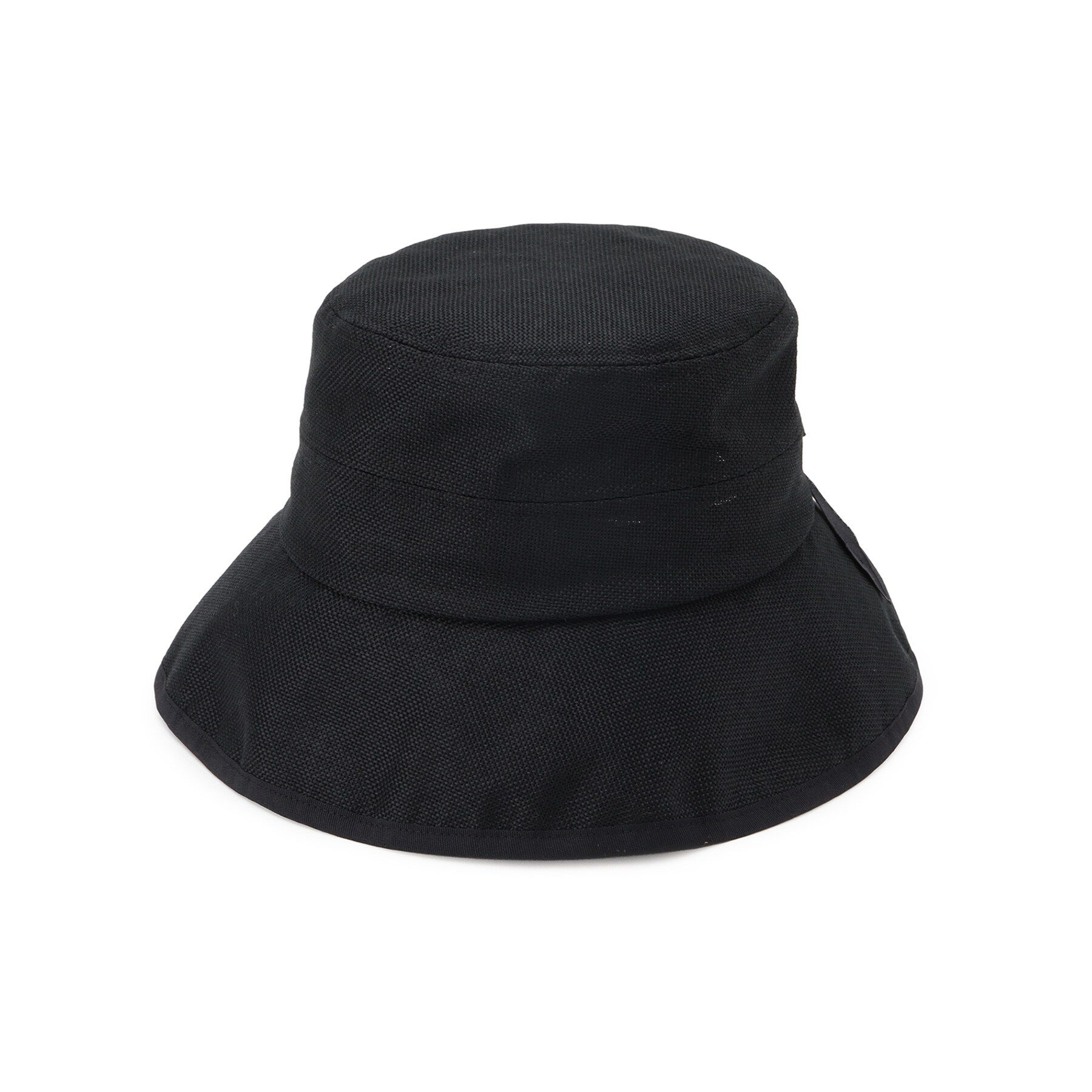 ITS&rsquo;DEMO「【UVケア】ジュート風スリットハット」|ハット|ブラック(019)