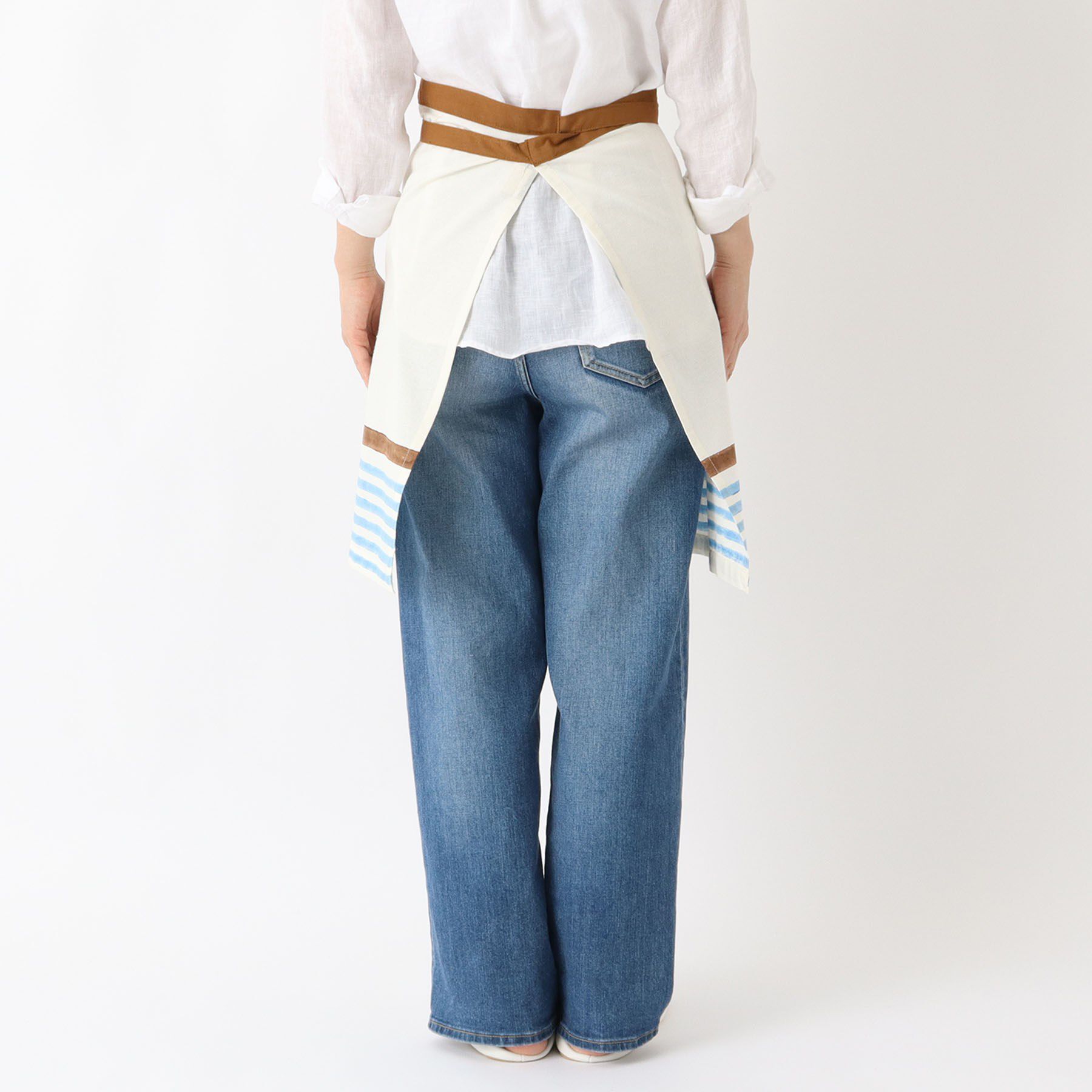 212 KITCHEN STORE「ブロックプリント カフェエプロン BL ＜212Kオリジナル＞」|食器・キッチングッズ|