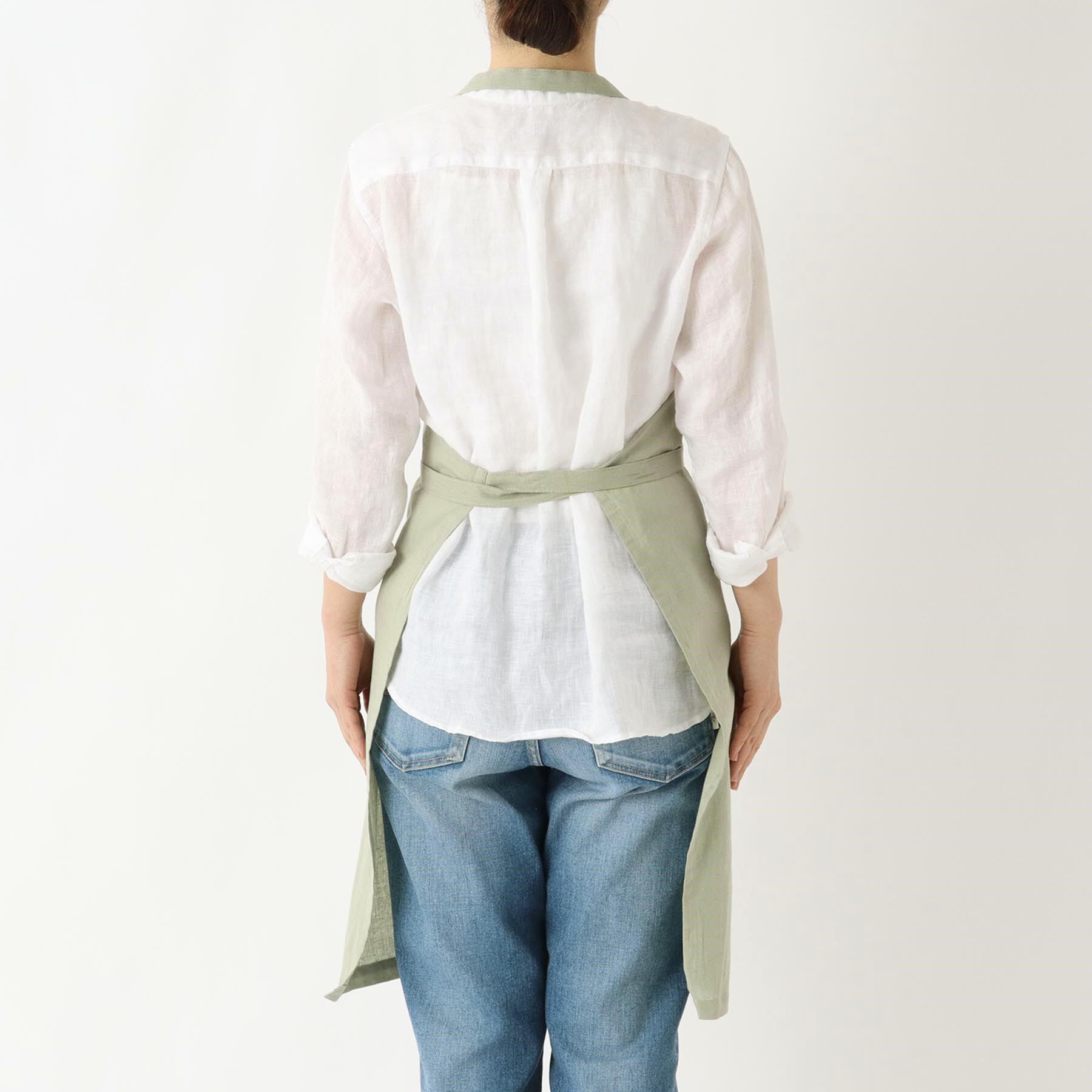 212 KITCHEN STORE「刺繍フラワー マーガレット フルエプロン LGR ＜212Kオリジナル ＞」|食器・キッチングッズ|