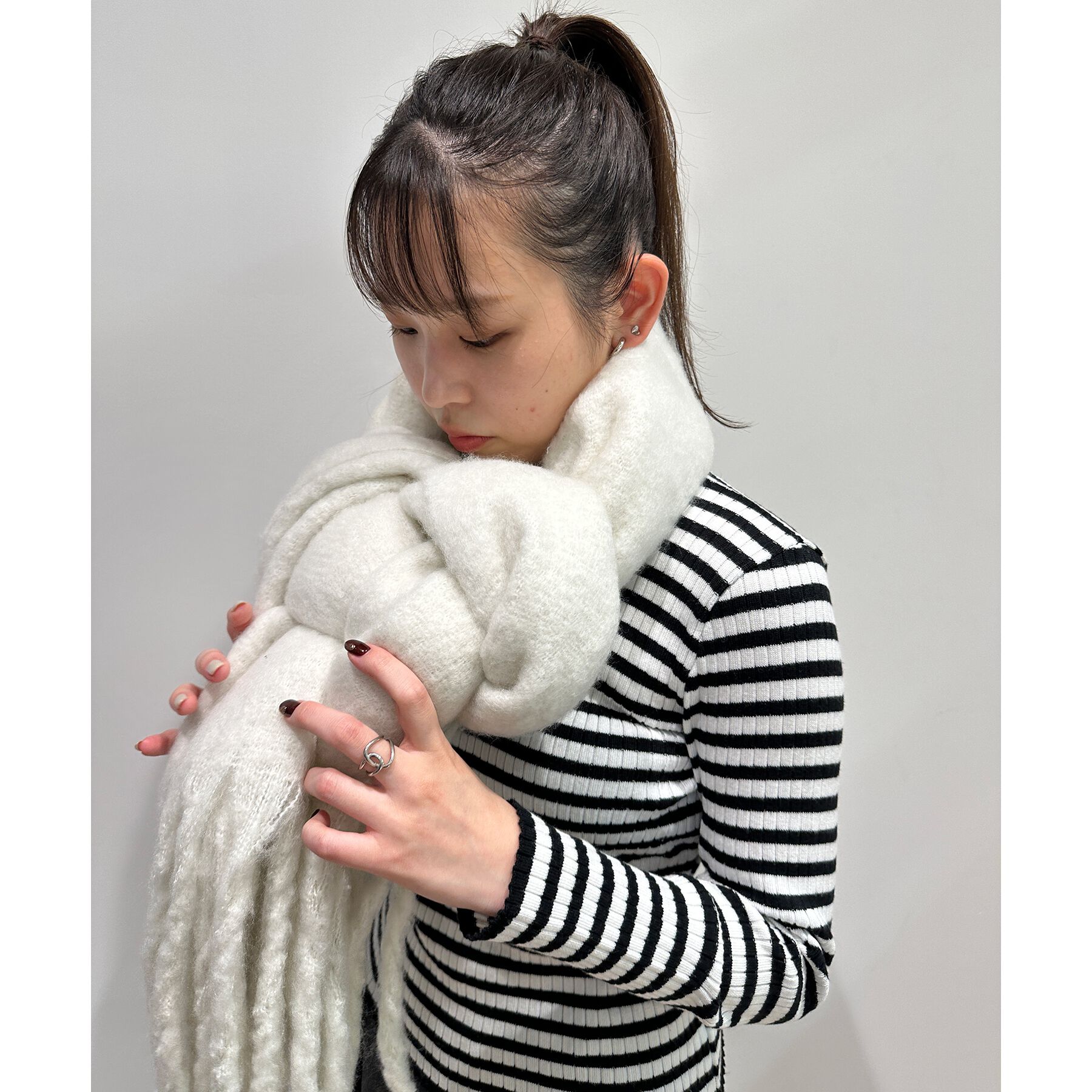 Ober Tashe「アレンジしやすい250cm カラフルボリュームストールマフラー　累計販売約5000枚【防寒／マフラー」|ストール|