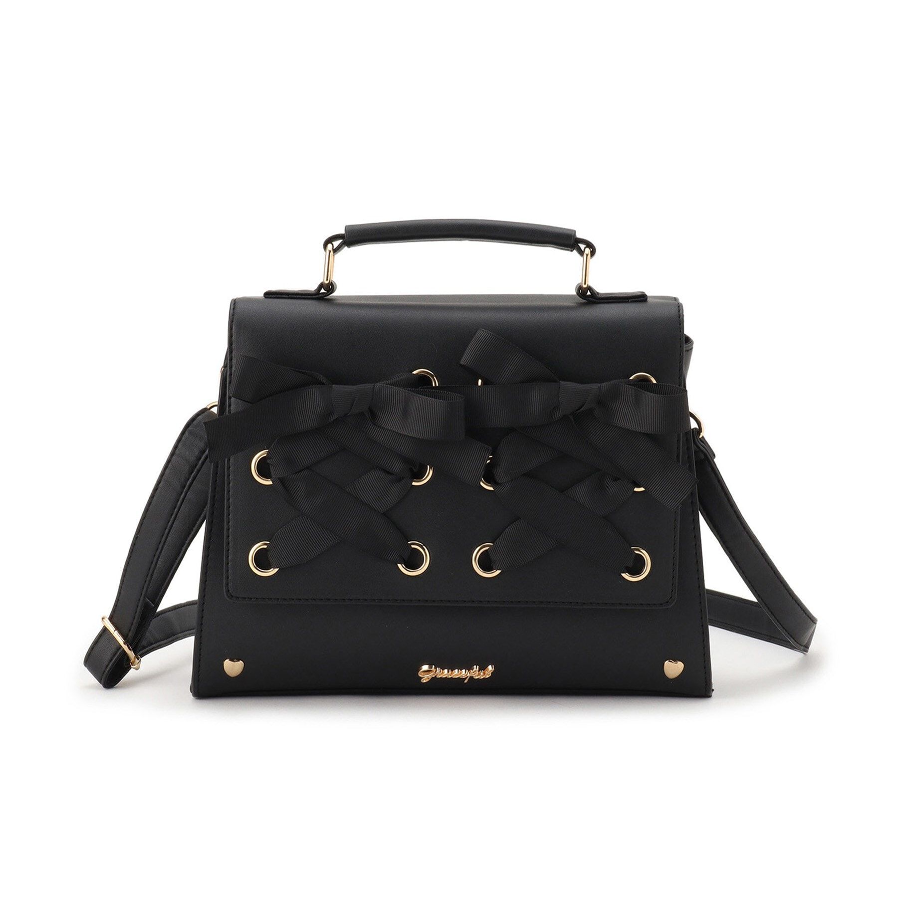 Ober Tashe「あみあげリボン3WAYサッチェルリュック」|リュック|ﾌﾞﾗｯｸ(019)