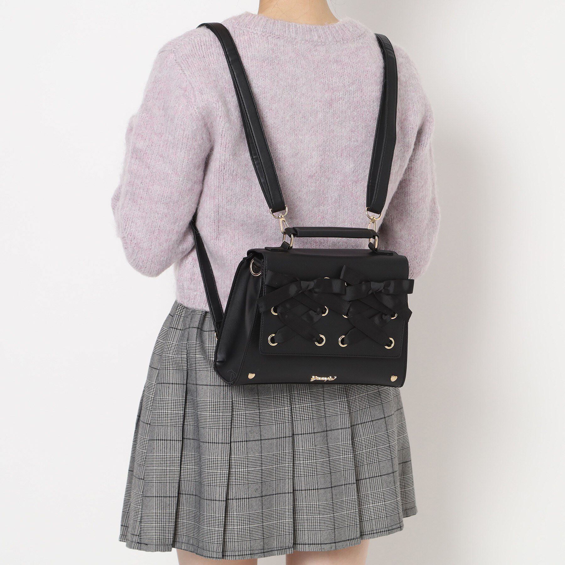 Ober Tashe「あみあげリボン3WAYサッチェルリュック」|リュック|