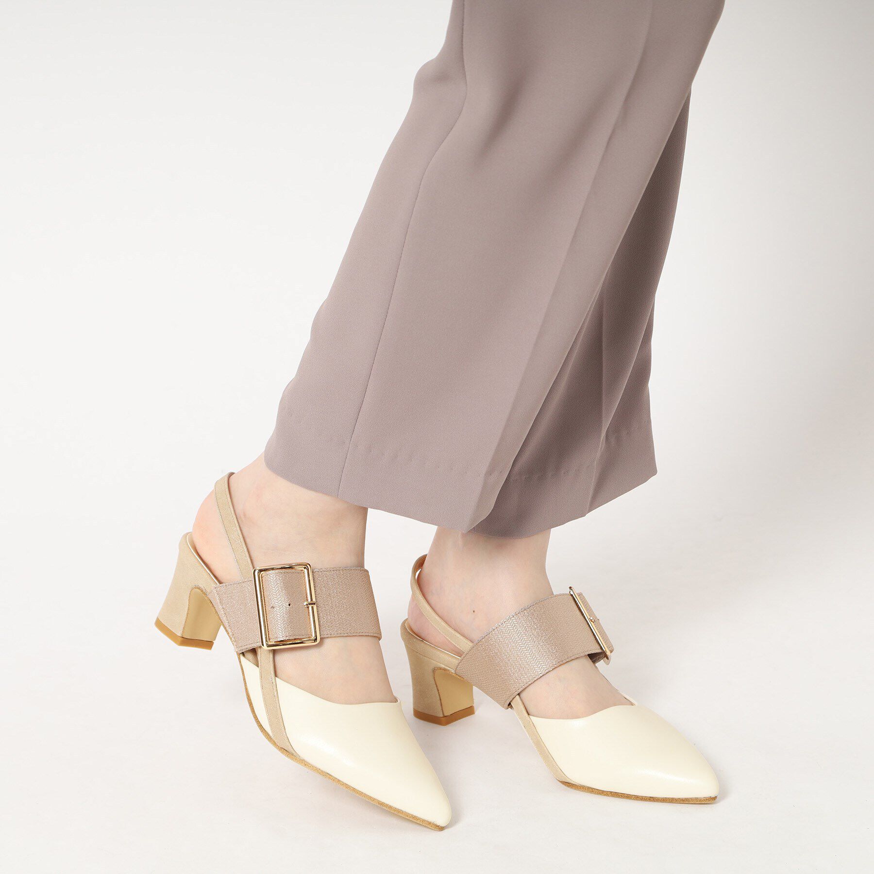 ESPERANZA「バックルベルトバックストラップパンプス」|パンプス|