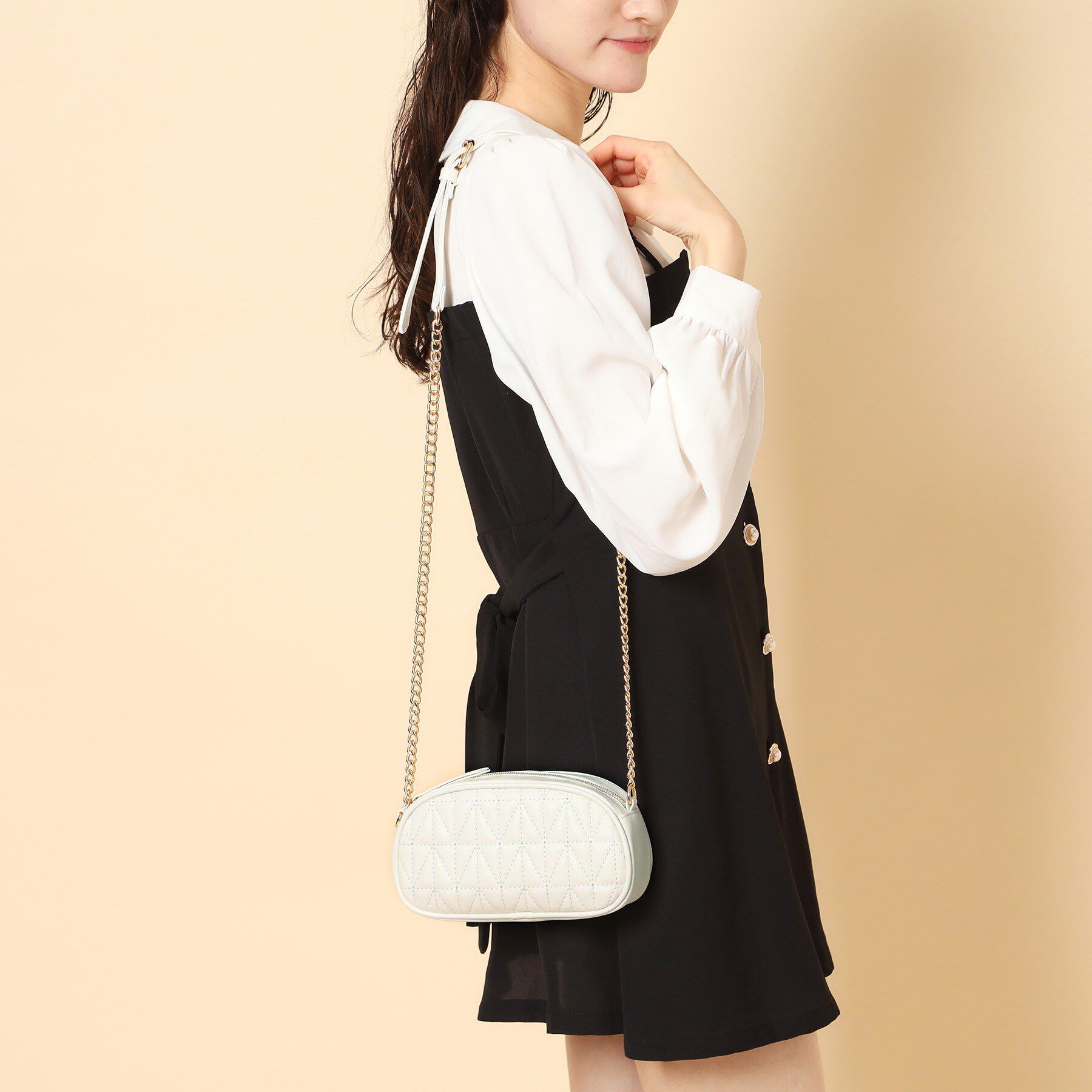 Ober Tashe「チェーン使いキルティングショルダー」|ショルダー・メッセンジャー|