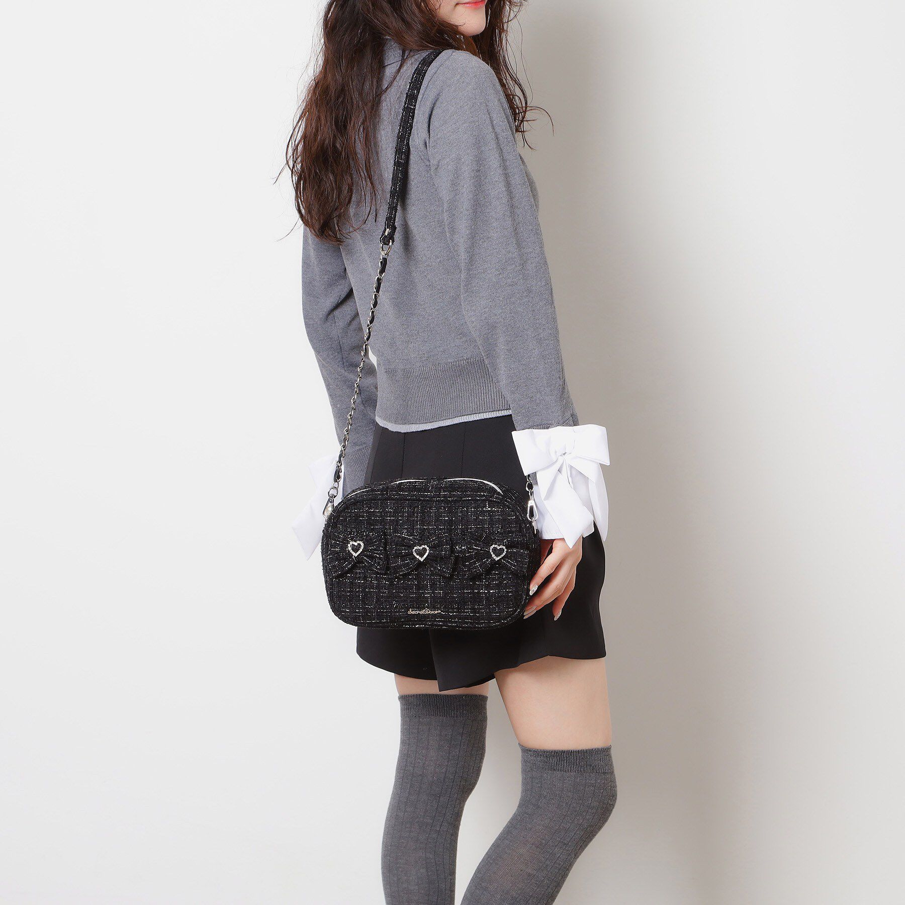 Ober Tashe「ツイードリボンショルダーバッグ」|ショルダー・メッセンジャー|