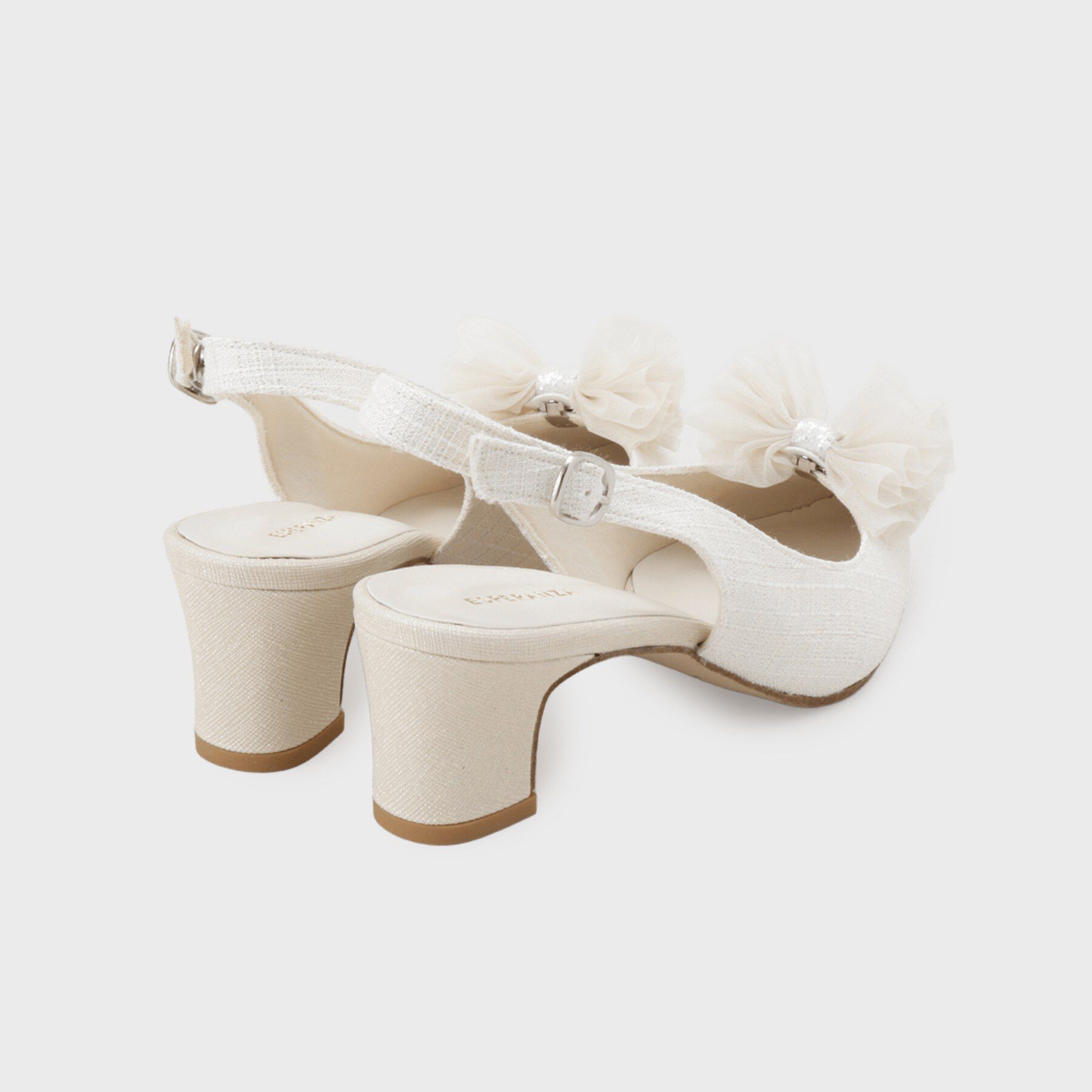 ESPERANZA「シフォンリボン付きバックストラップパンプス」|パンプス|