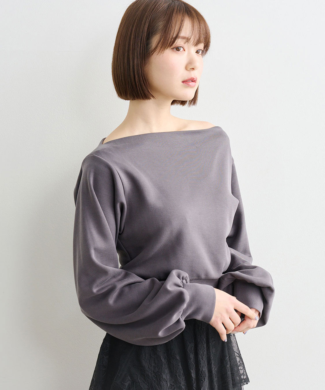 COCO DEAL「ボートネックポンチトップス」|Tシャツ・カットソー|