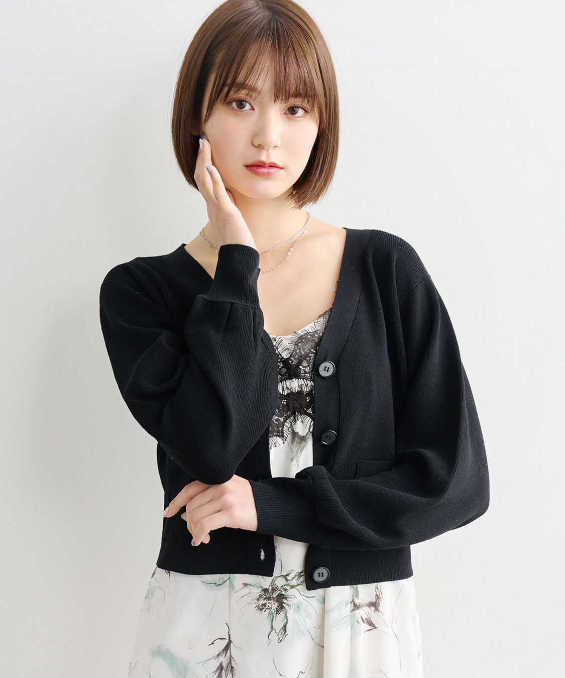 COCO DEAL「片畦Vネックニットカーディガン」|ニット・セーター|