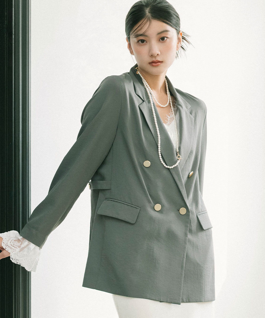 COCO DEAL「レイヤードスリーブジャケット」|テーラードジャケット|