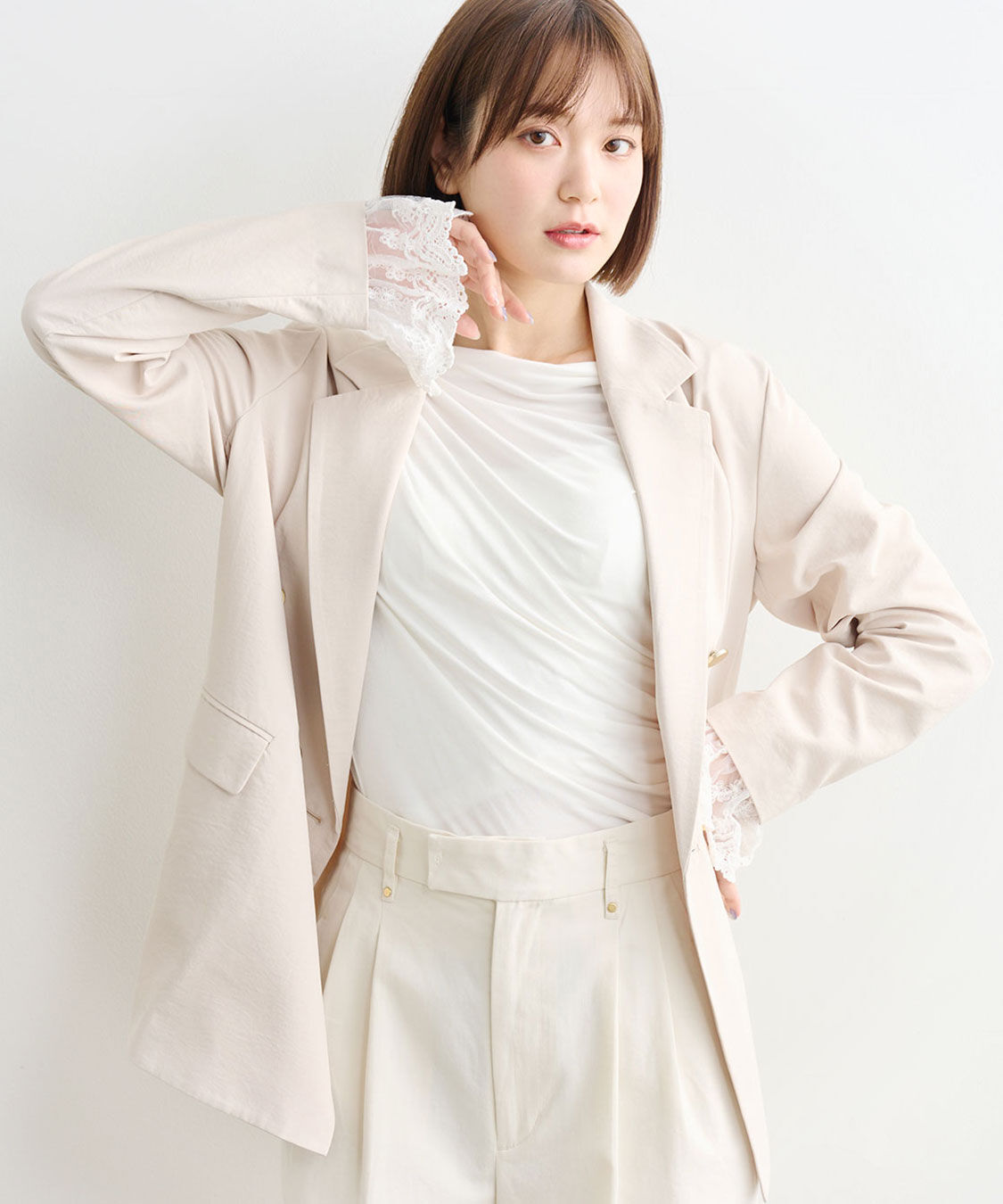 COCO DEAL「レイヤードスリーブジャケット」|テーラードジャケット|