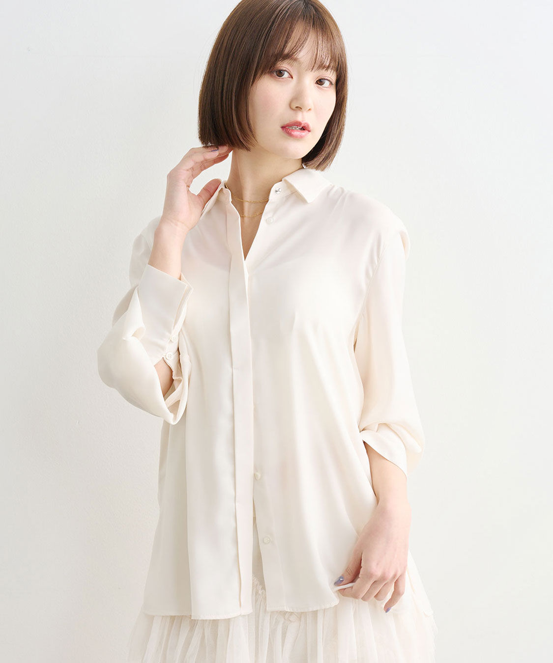 COCO DEAL「2WAYサテンシャツ」|シャツ・ブラウス|