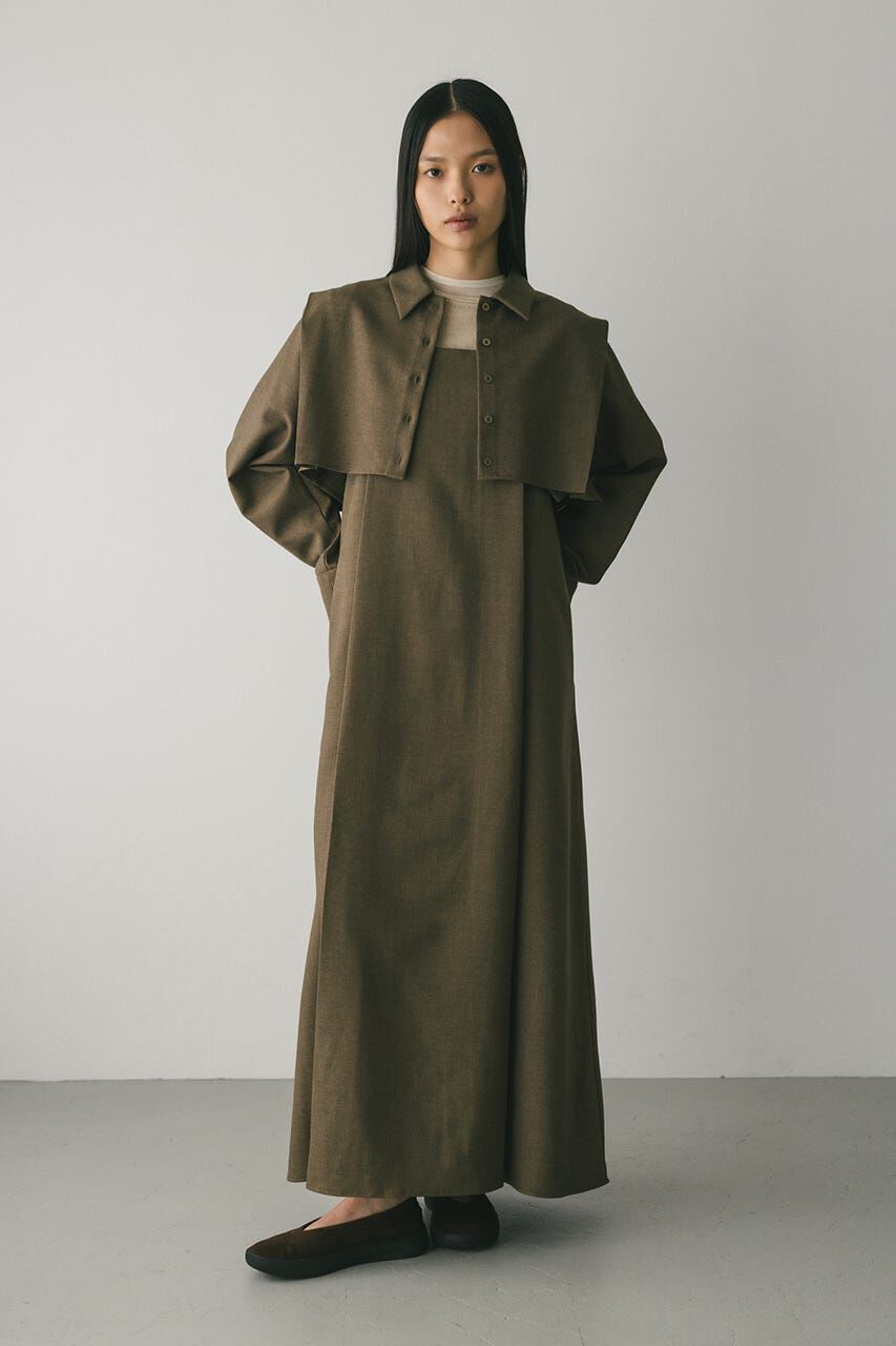STYLEMIXER「2ピースシャツレイヤードワンピース」|ワンピース|BRN