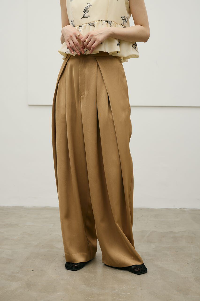 STYLEMIXER「サテンラップワイドパンツ」|その他|BEG