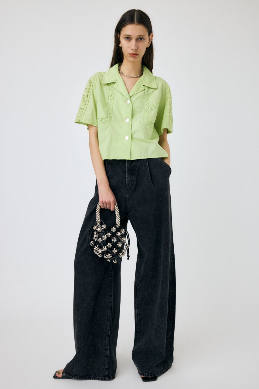 MOUSSY「CROCHET COMBI シャツ」|シャツ・ブラウス|