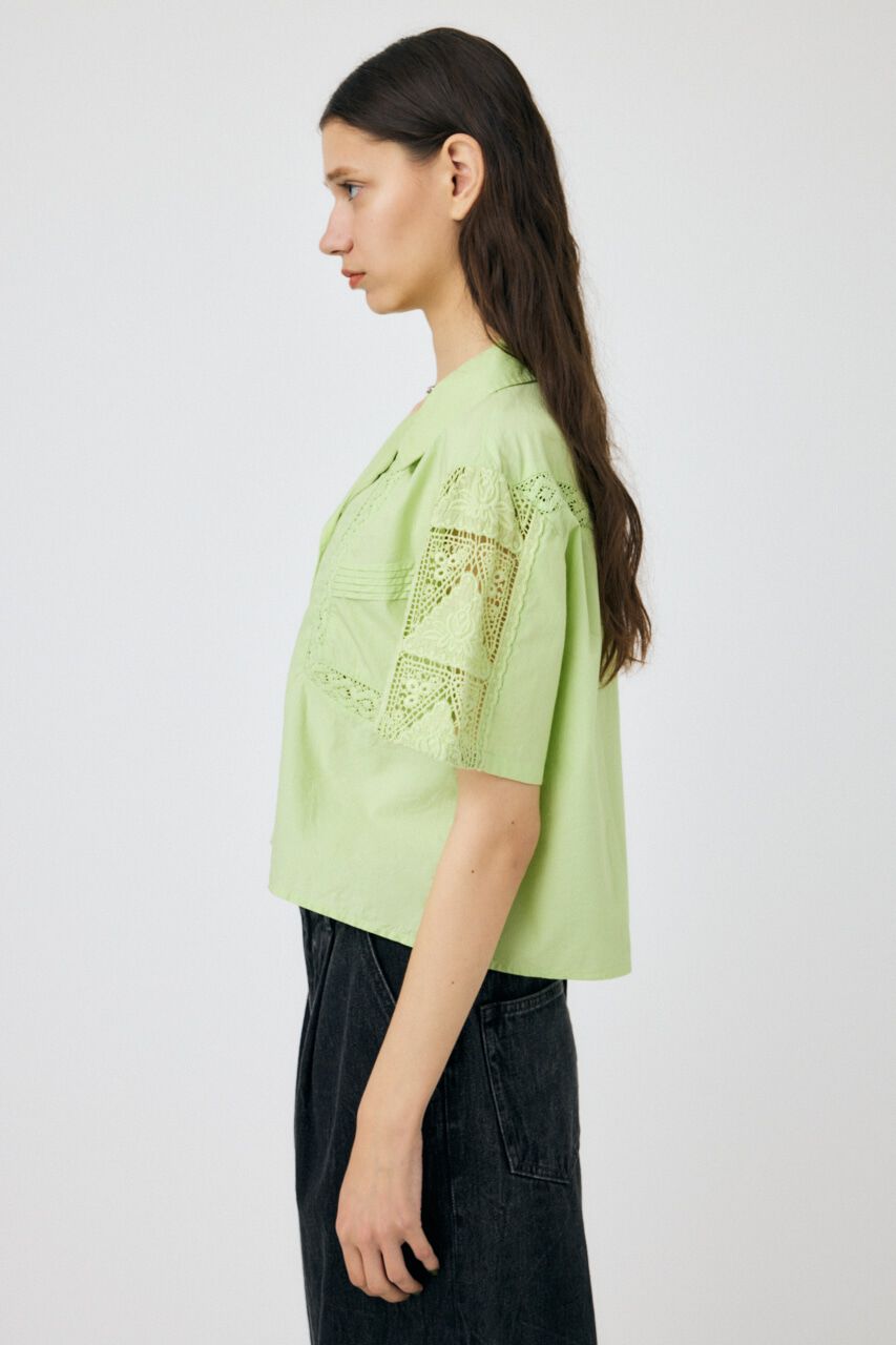 MOUSSY「CROCHET COMBI シャツ」|シャツ・ブラウス|