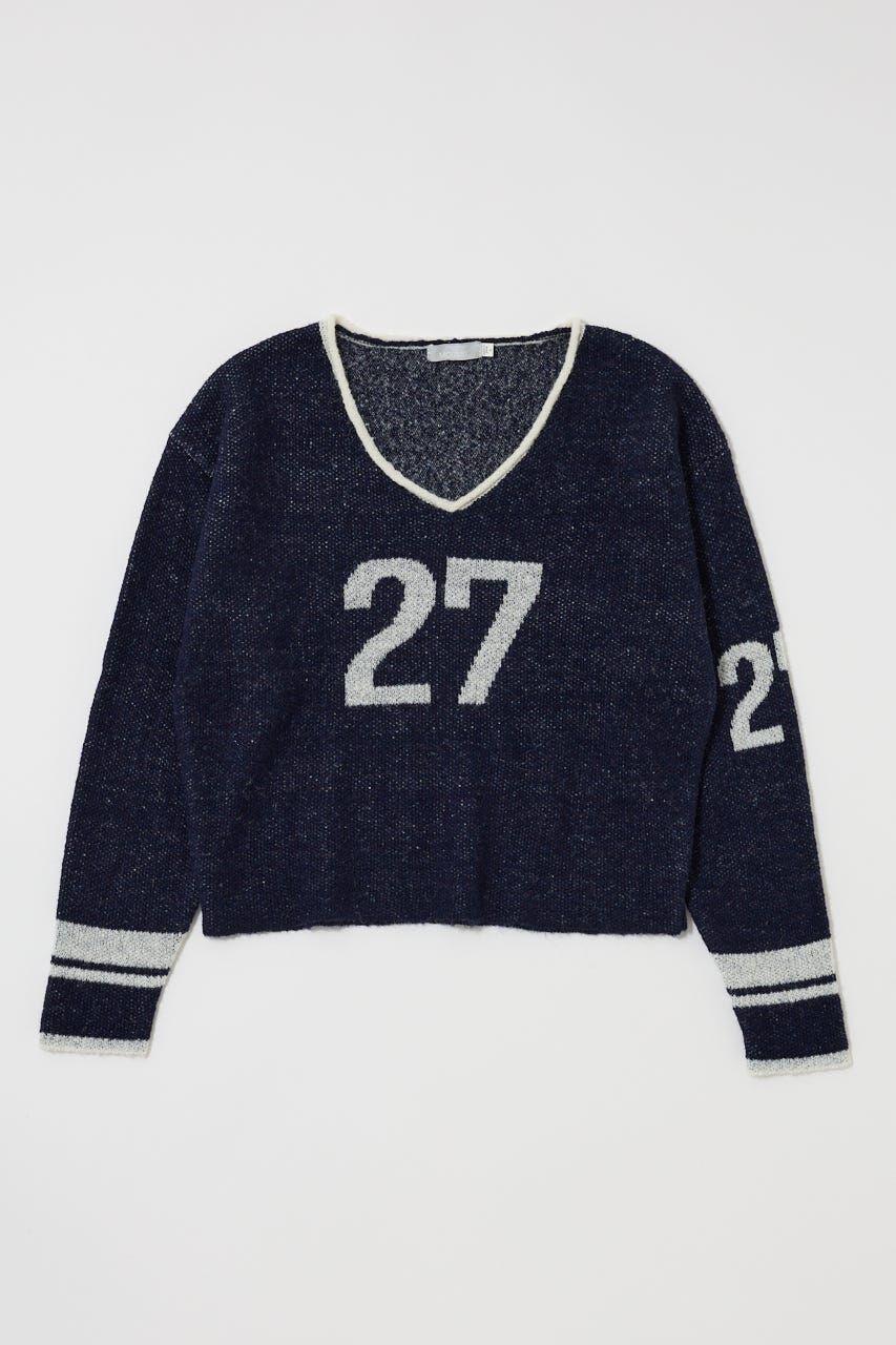 MOUSSY「SHAGGY NUMBERING セーター」|ニット・セーター|