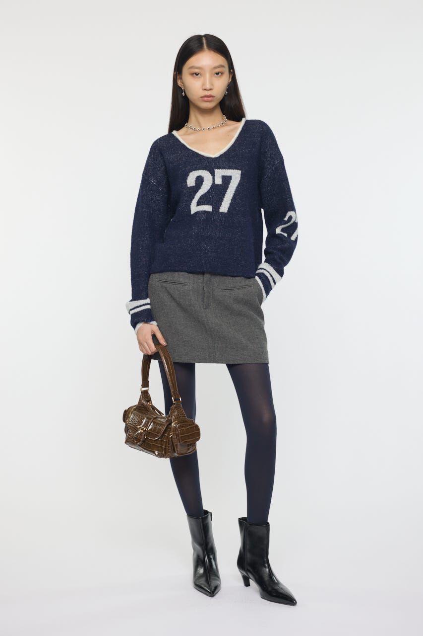 MOUSSY「SHAGGY NUMBERING セーター」|ニット・セーター|