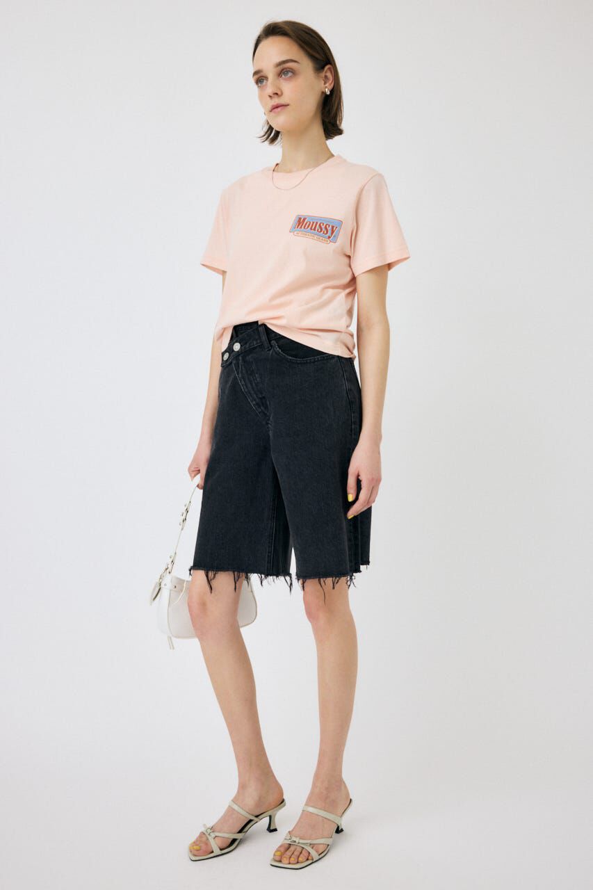 MOUSSY「CROSS WAIST HALF パンツ」|デニム|