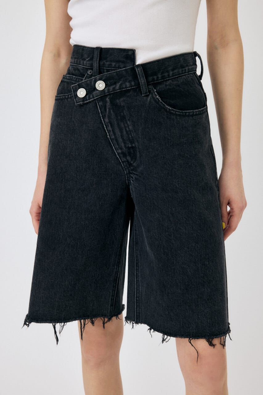 MOUSSY「CROSS WAIST HALF パンツ」|デニム|