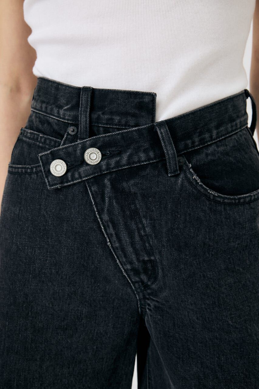 MOUSSY「CROSS WAIST HALF パンツ」|デニム|