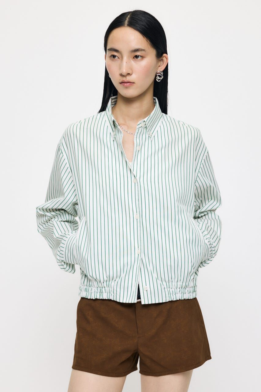 MOUSSY「BUTTON DOWN SHIRT ブルゾン」|シャツ・ブラウス|柄WHT5