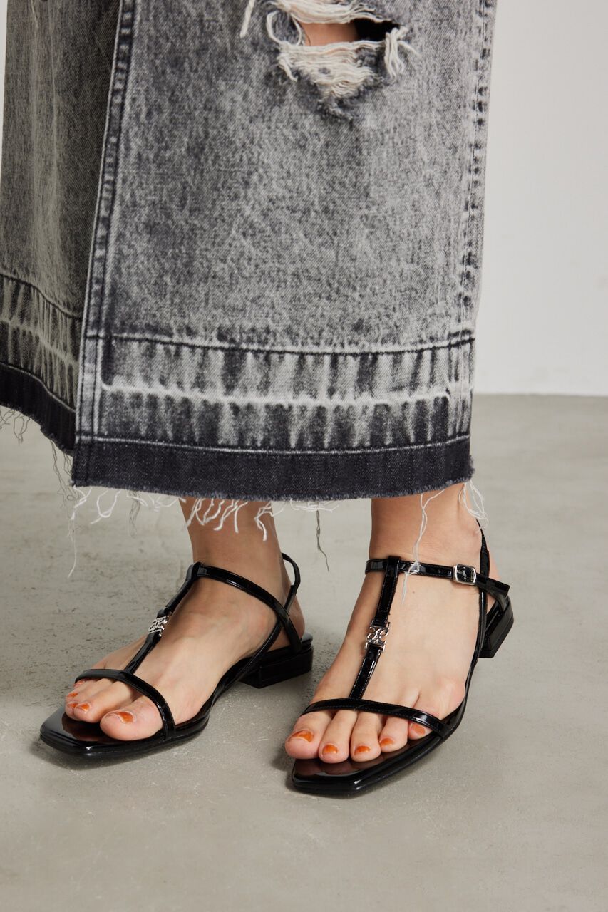 rienda「RRロゴフラットサンダル」|サンダル|