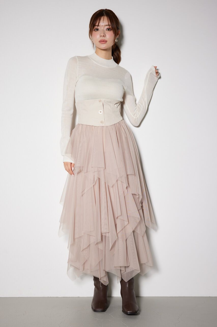 rienda「バックオープンボタンニットトップス」|ニット・セーター|