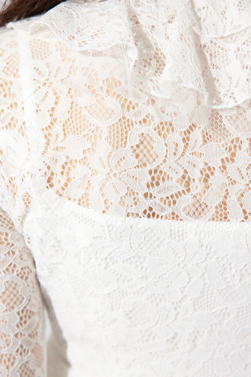 rienda「フリルレースブラウス」|シャツ・ブラウス|