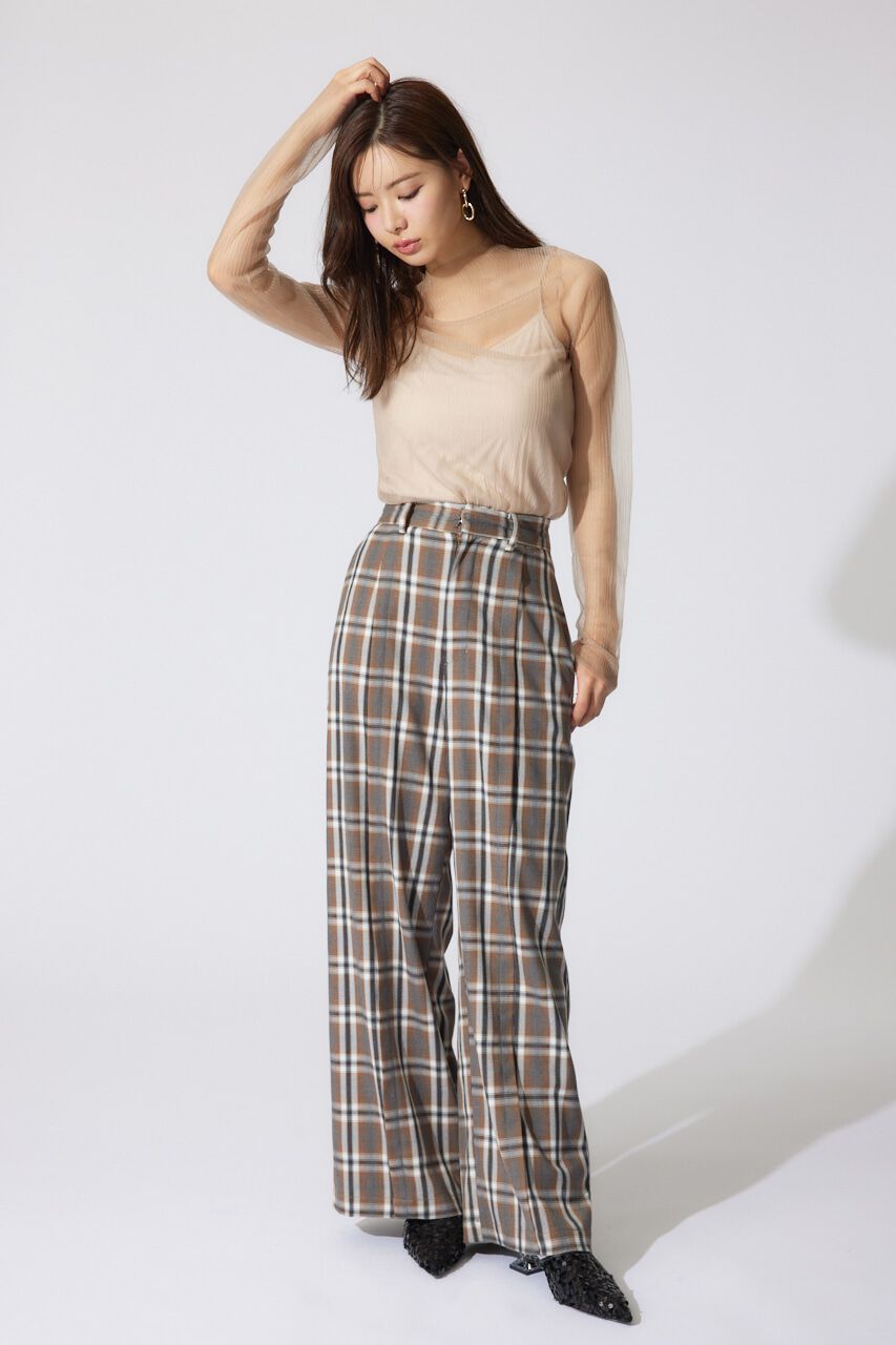 rienda「ランダムリブシアーニットトップス」|ニット・セーター|