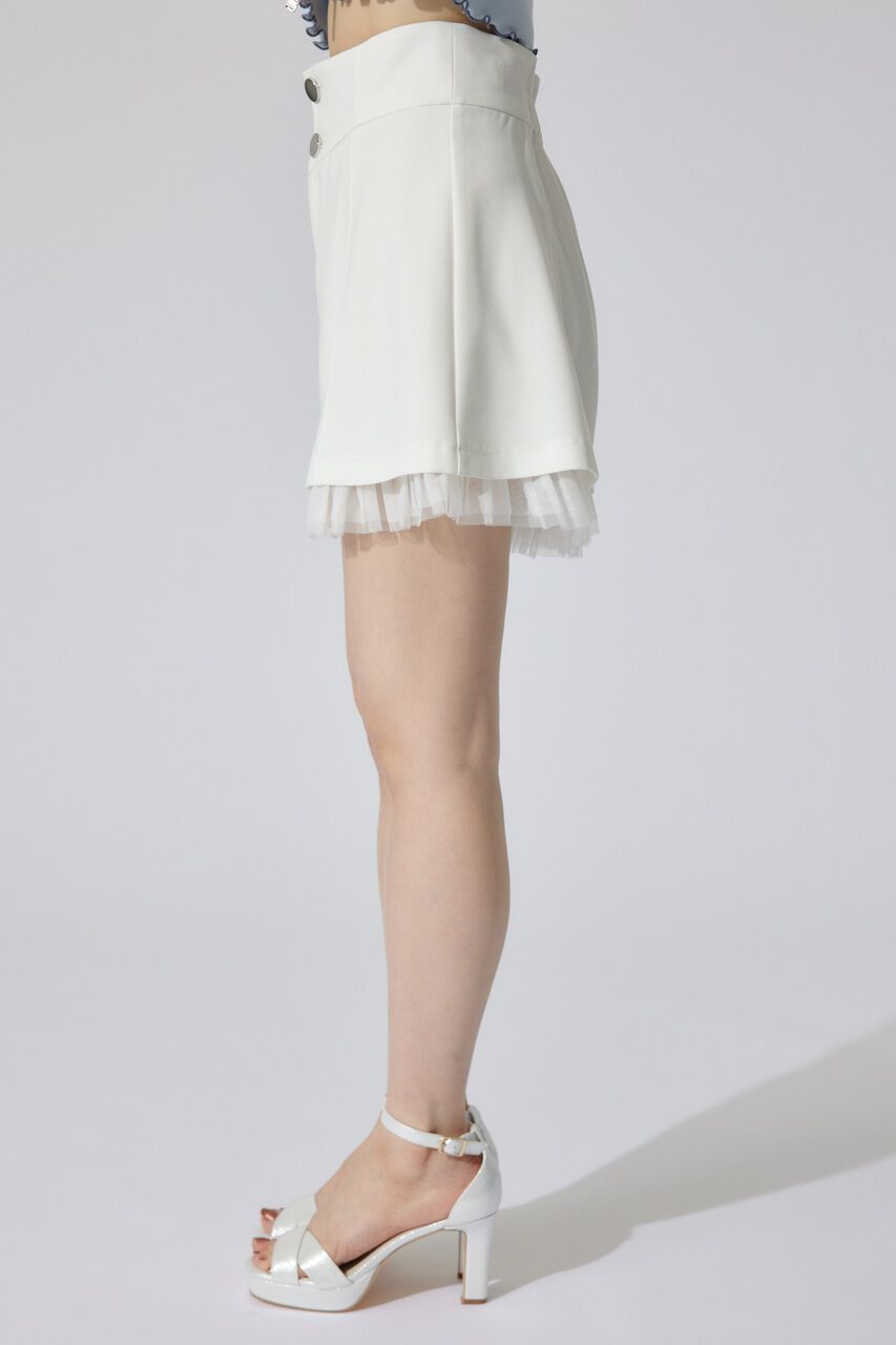 rienda「チュールレイヤードジャストウエストスコートショートパンツ」|その他|