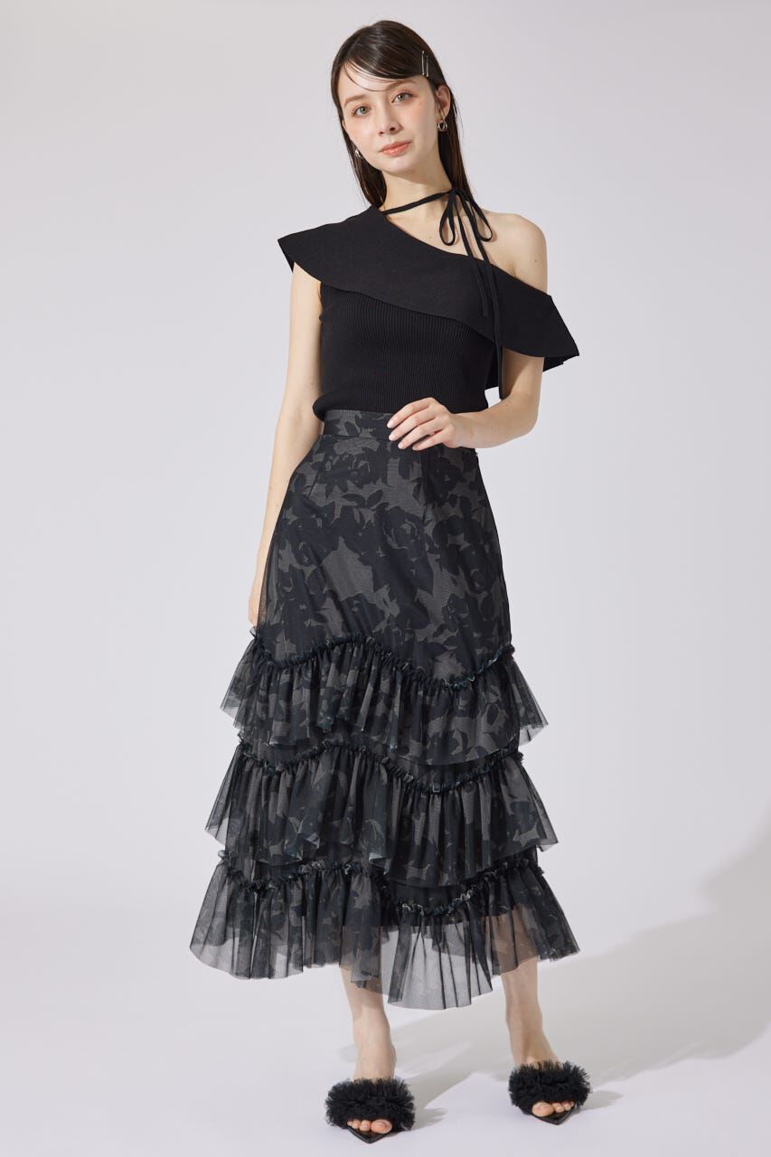 rienda「ワンショルダーニットトップス」|シャツ・ブラウス|