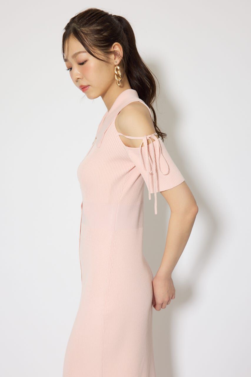 rienda「リボン付きアメスリニットワンピース」|ワンピース|