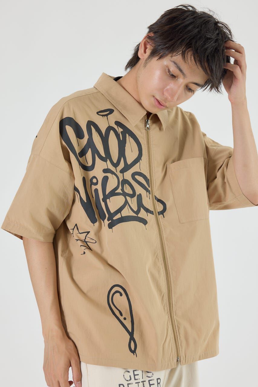 RODEO CROWNS「グラフィティーZIPシャツ」|シャツ・ブラウス|