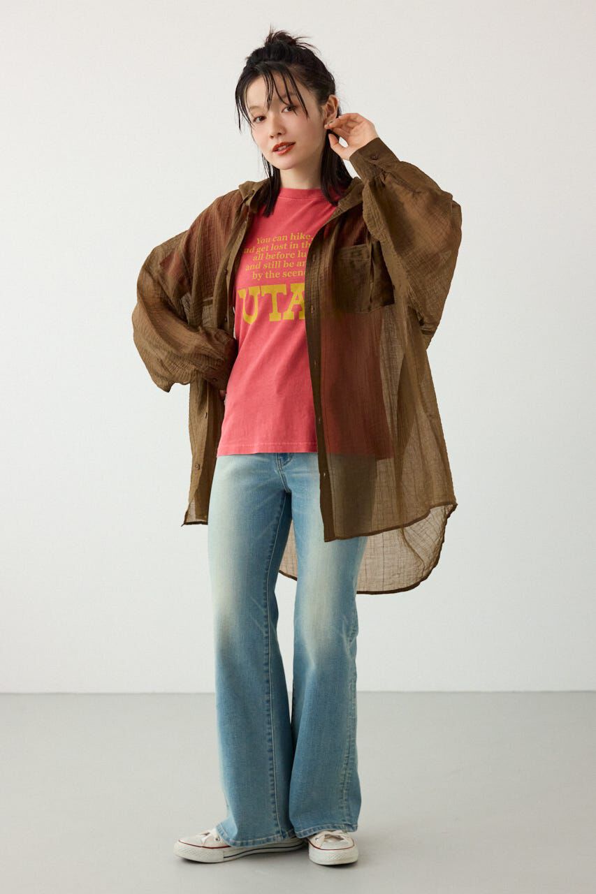 RODEO CROWNS「ワッシャーフーディーシャツ」|シャツ・ブラウス|