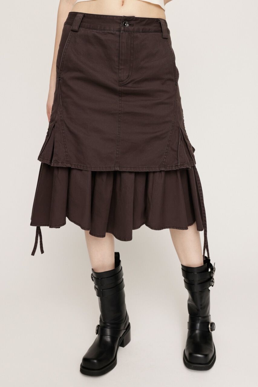 SLY「L／W WASHED MIDDLE MERMAID スカート」|スカート|D/BRN3