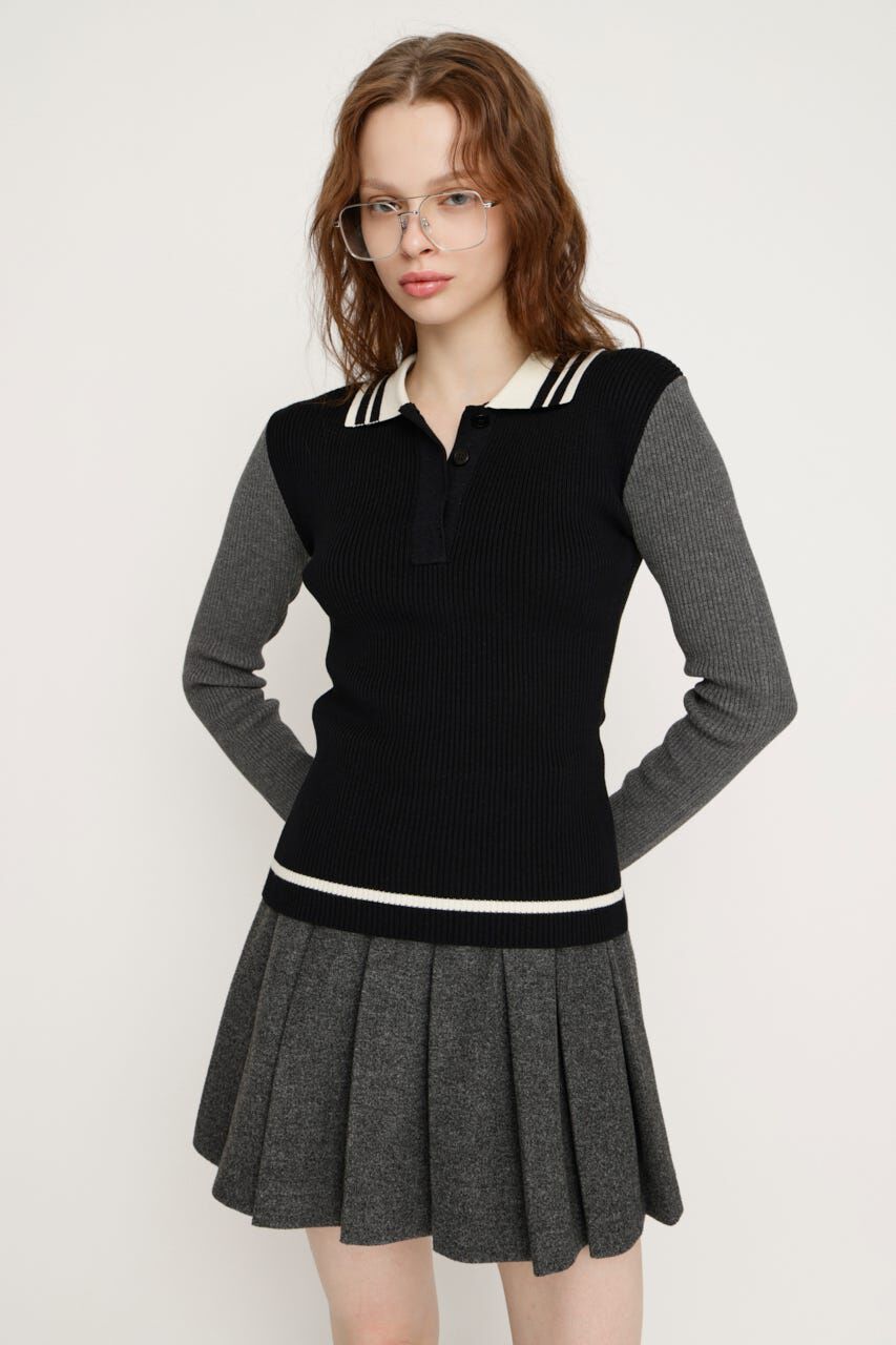 SLY「BICOLOR KNIT トップス」|ニット・セーター|