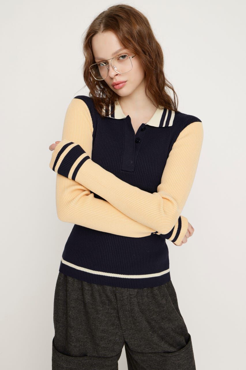 SLY「BICOLOR KNIT トップス」|ニット・セーター|