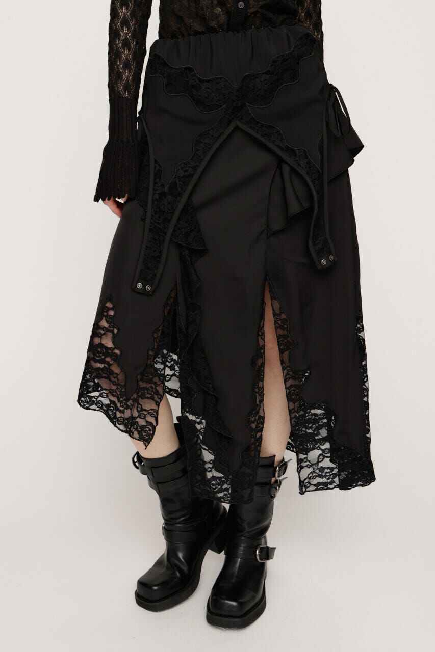 SLY「2WAY LACED SLIP OP スカート」|スカート|BLK