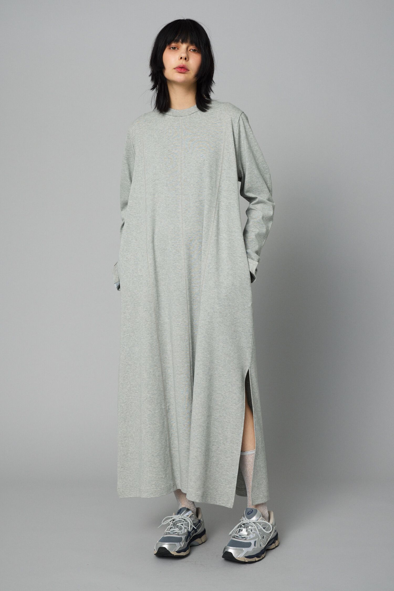 HeRIN.CYE「Long cut dress」|ワンピース|GRY
