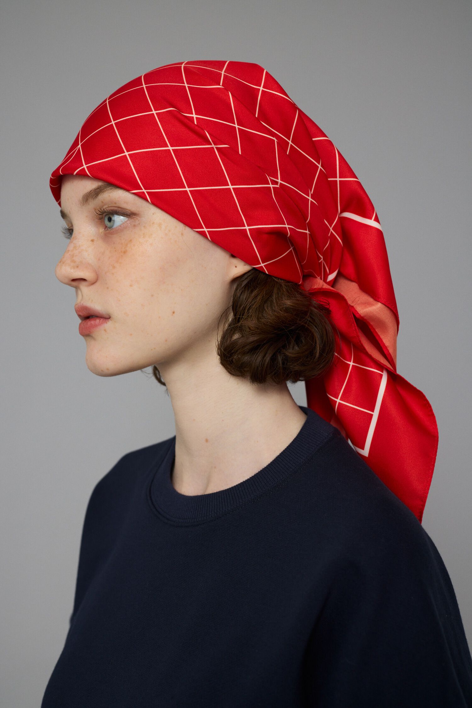 HeRIN.CYE「Check scarf」|その他|RED