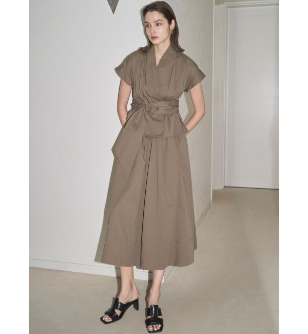 ELENDEEK「LAYERED CACHECOEUR OP」|ワンピース|カーキ