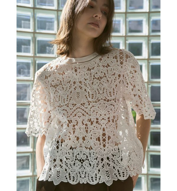 ELENDEEK「LACE T-BL」|シャツ・ブラウス|