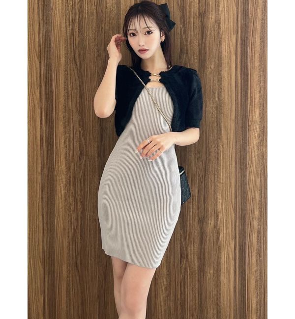 RESEXXY「シャギーアンサンブルニットワンピース」|ワンピース|