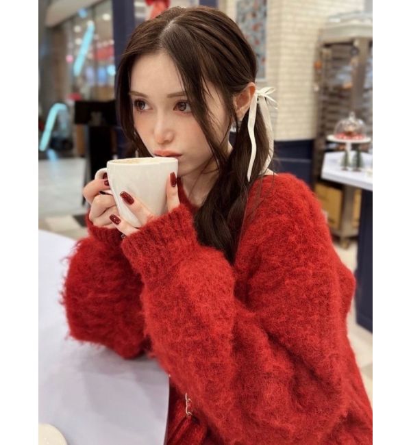 RESEXXY「ルーズマフラーニットチュニック」|ワンピース|