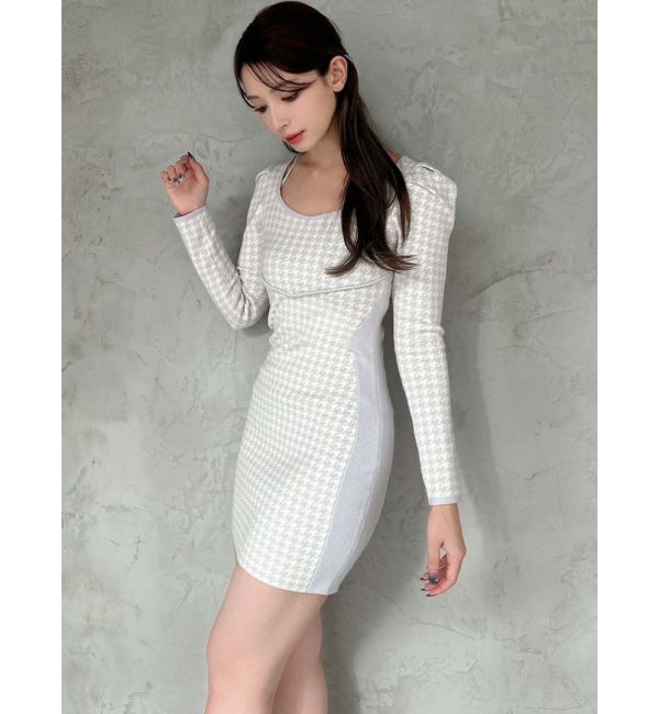 RESEXXY「バイカラーミニニットワンピース」|ワンピース|