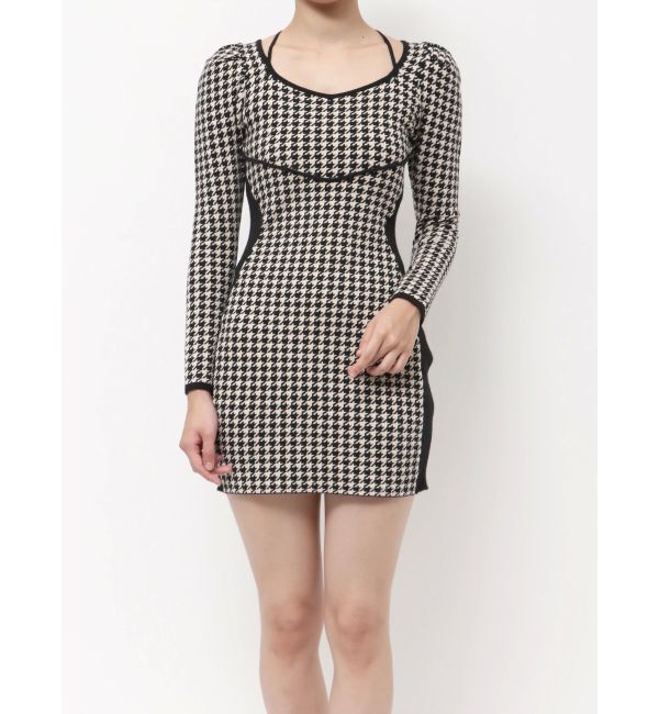 RESEXXY「バイカラーミニニットワンピース」|ワンピース|