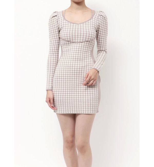 RESEXXY「バイカラーミニニットワンピース」|ワンピース|